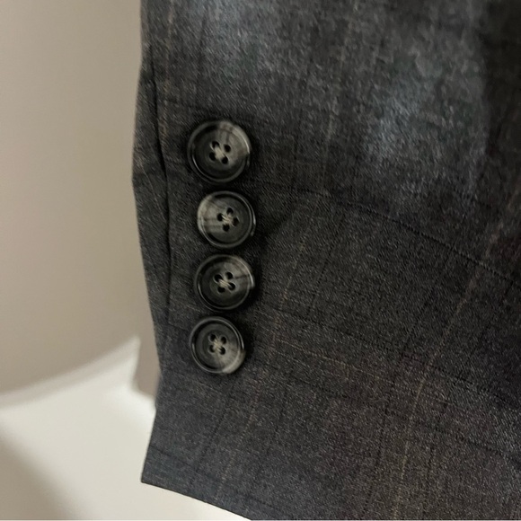 Men’s E. David Barney Clothiers 100% Wool 3 Button Suit Jacket Size 43 Regular - Picture 2 of 16